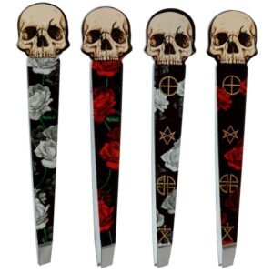 Pinzas para Depilar Forma Calavera y Rosas